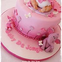 Lumpy and Piglet baby shower cake