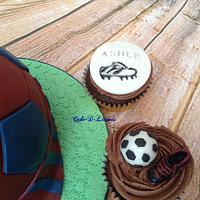 Barcelona football cake & cupcakes