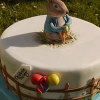Peter Rabbit Christening/1st Birthday Cake