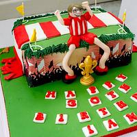 30th Birthday cake for an avid Altrincham FC fan.  