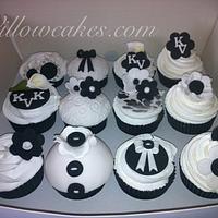 black and white cupcakes