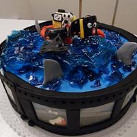 scuba diving cake
