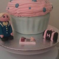 Air hostess themed giant cupcake!