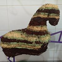 Unicorn gravity defying cake