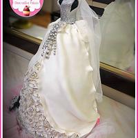 Wedding dress cake 👰🏼