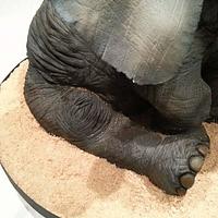 Sculpted 3D Baby Elephant Cake