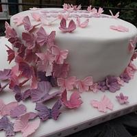 Christening Cake - Butterflies