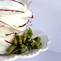 Fall Berries Wedding Cake