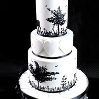 Hunting wedding cake