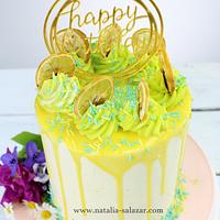 Drip lemon cake| Natalia Salazar  