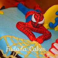 Spider man cake and cupcake