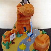 Road Runner Birthday Cake