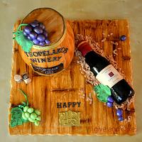 Wine theme cake