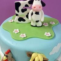 2 Tier Farmyard Cake