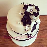 Black & White Birthday Cake