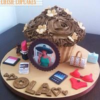 LV inspired Giant Cupcake
