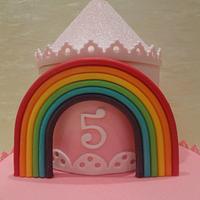 Rainbow Castle Cake