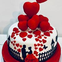SAN Valentín Cake 