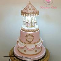 carousel with light cake