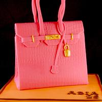 Hermes Pink Birkin Birthday Cake