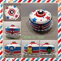 Superhero Theme Birthday Cake