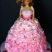 Ombre Barbie Cake