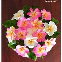 ~ Tropical Plumeria Wreath Cake ~