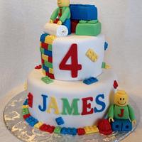 Lego Men Birthday Cake