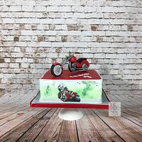 motocycle Cake for twinns