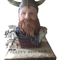 Viking head cake