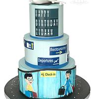 Airport themed cake Airport themed cake