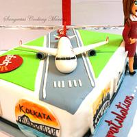 Spicejet Airlines themed Cake