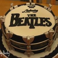 Beatles Drum Cake