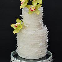 Cymbidium Orchid Ruffles Wedding Cake