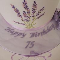 Vintage Hatbox Cake with Lavender 