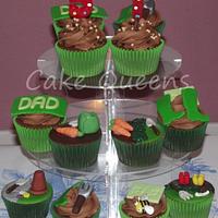 Allotment themed Birthday cupcakes