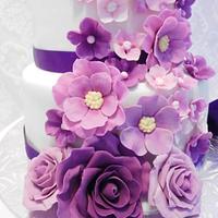 Floral Cascade in purple, pink & mauve