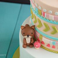 Brooks Woodland Animal Baby Shower Cake 