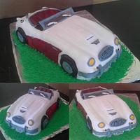 Austin Healey classic car cake