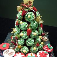 Christmas Tree Cupcake Tower