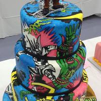 Jack Kirby coloring Book themed cake