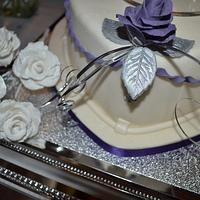 2 Tiered Heart Wedding Cake