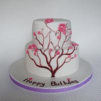 hand painted blossom tree with hidden heart