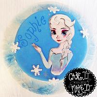 Hand Painted Frozen Cake