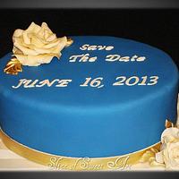 Save the Date Cake