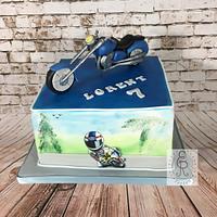 motocycle Cake for twinns