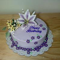 Birthday lily cake