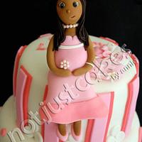 Pregnant Mommy Shower Cake