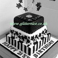 3 Tiered 21st Birthday Cake