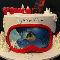 Snowboarding cake